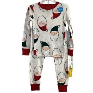 Carter’s Holiday Pajama Set NEW Santa Claus Christmas Cotton 2pc Set Size 3T